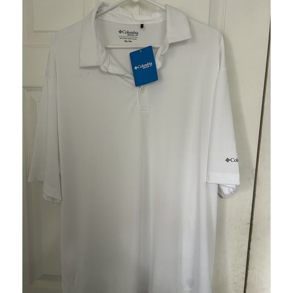 NWT Columbia Golf Omni-Wick Drive Polo Shirt Men's Size 3XL Large White